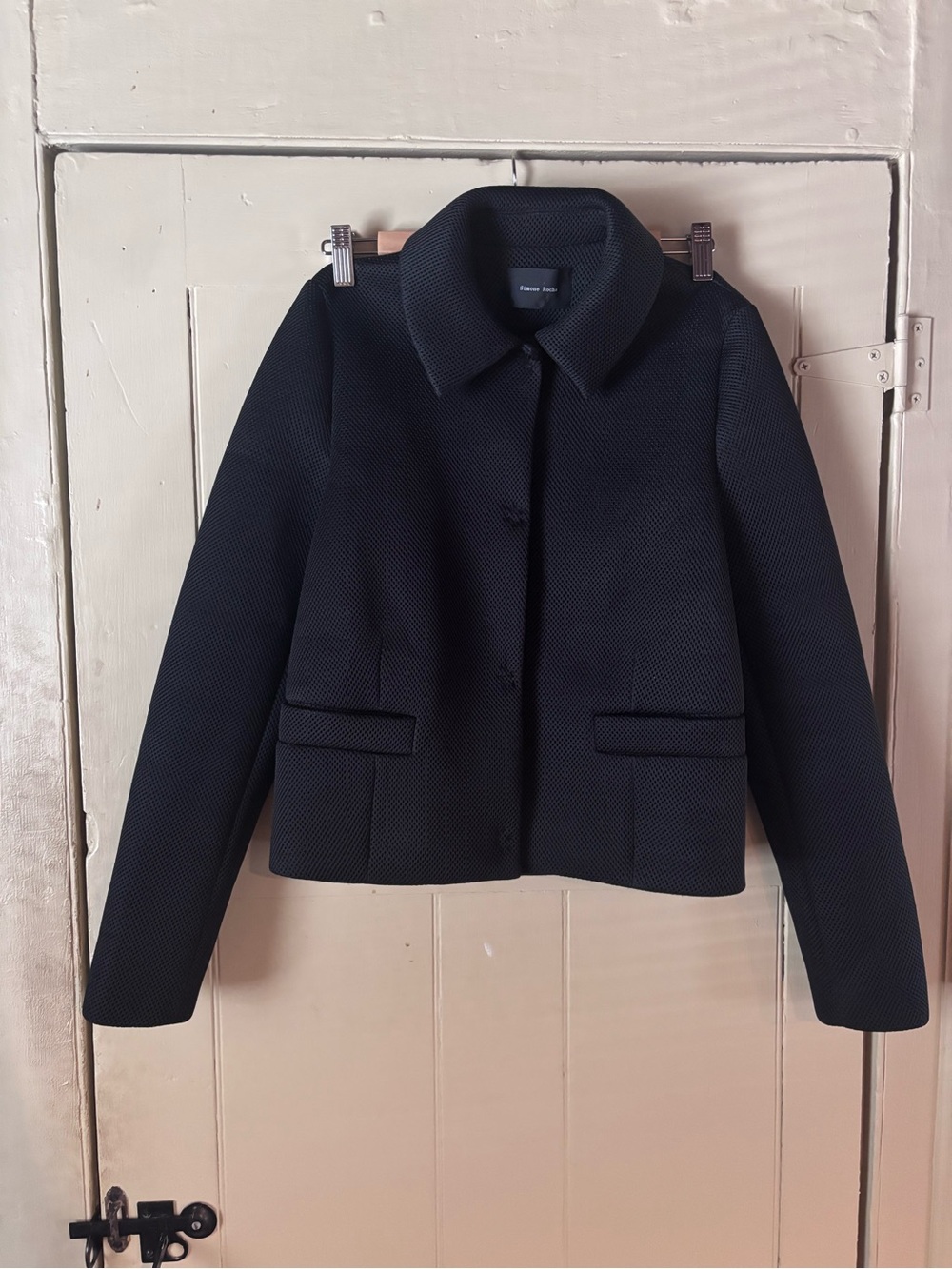 Simone Rocha Black Textured Cropped Blazer